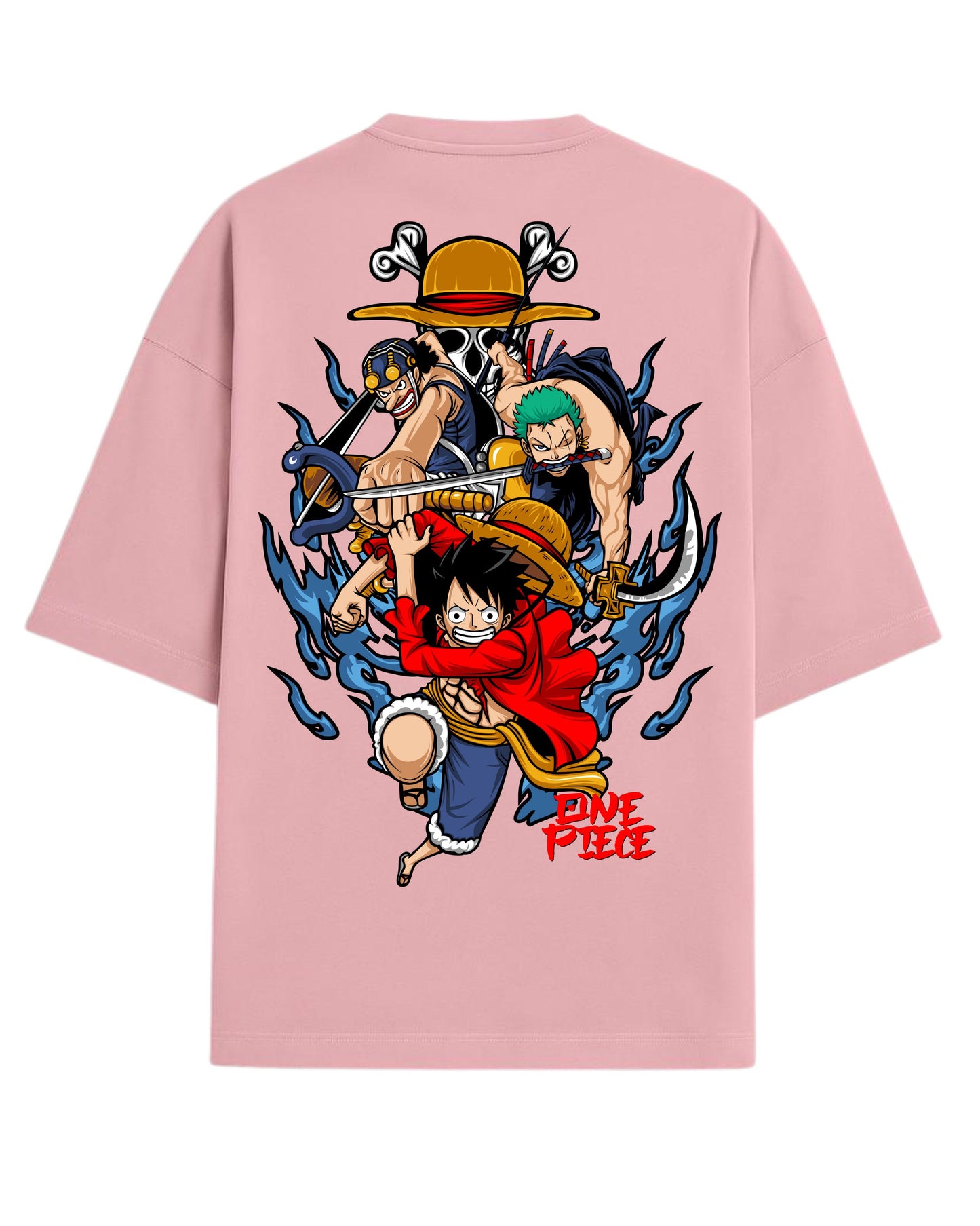 One Piece Graphic Oversized Tees | One Piece Graphic Tee | Premium 260 GSM Cotton Blend