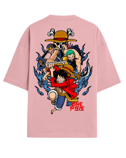 One Piece Graphic Oversized Tees | One Piece Graphic Tee | Premium 260 GSM Cotton Blend