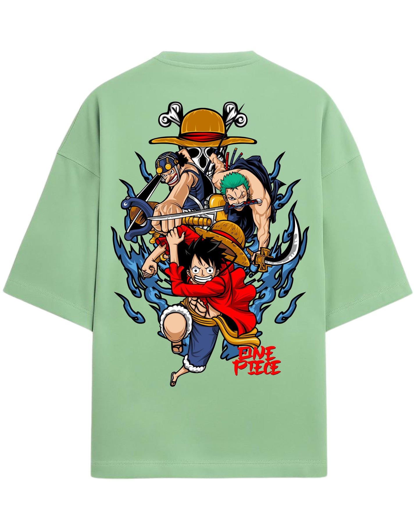 One Piece Graphic Oversized Tees | One Piece Graphic Tee | Premium 260 GSM Cotton Blend