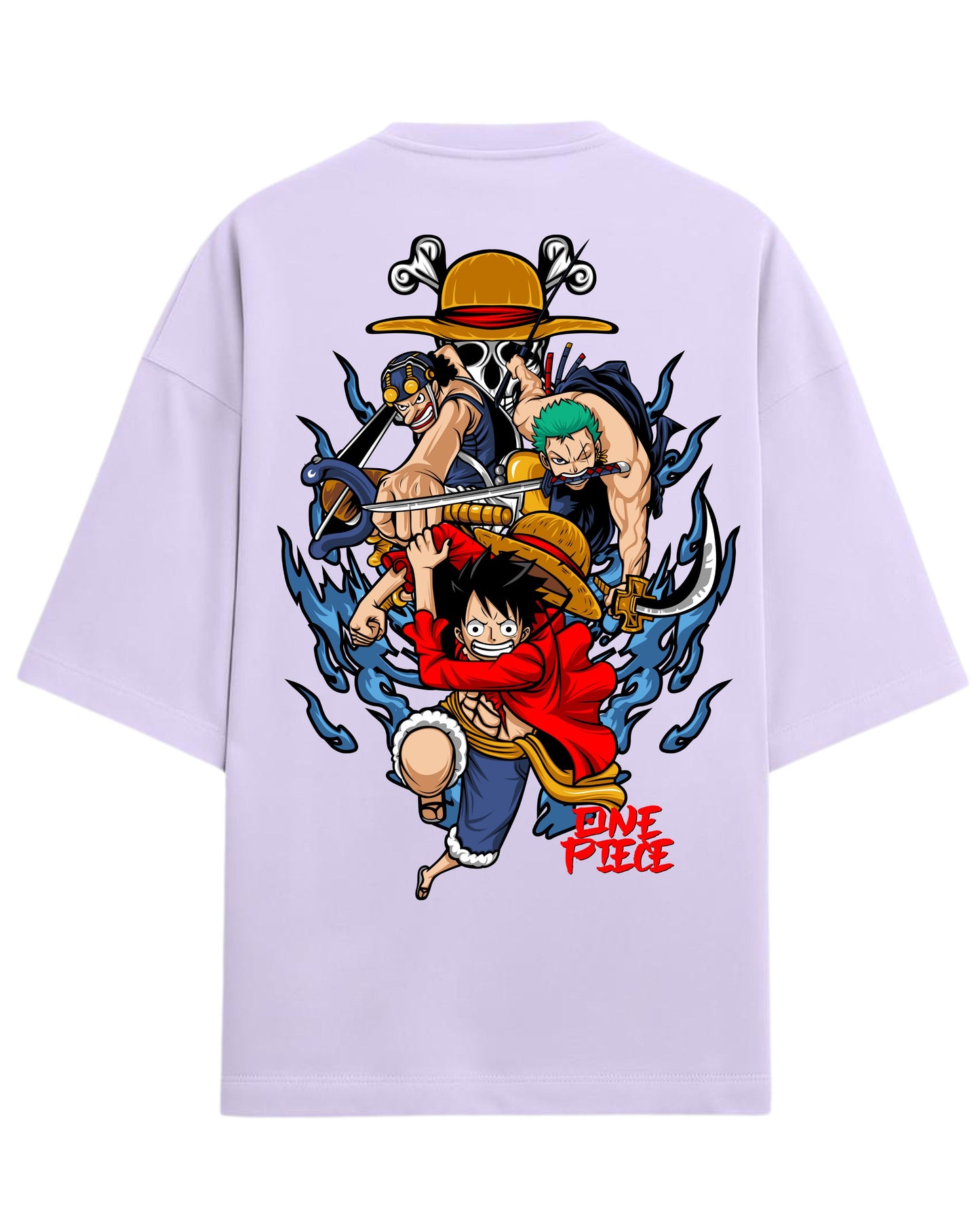 One Piece Graphic Oversized Tees | One Piece Graphic Tee | Premium 260 GSM Cotton Blend