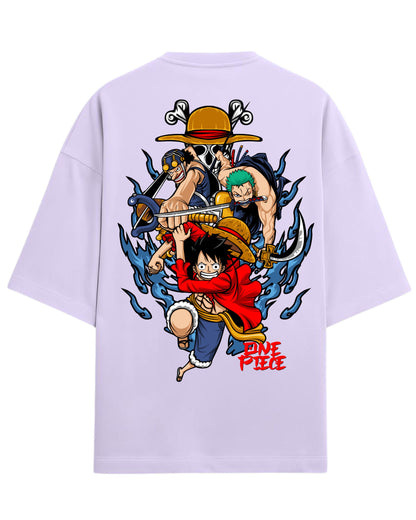 One Piece Graphic Oversized Tees | One Piece Graphic Tee | Premium 260 GSM Cotton Blend