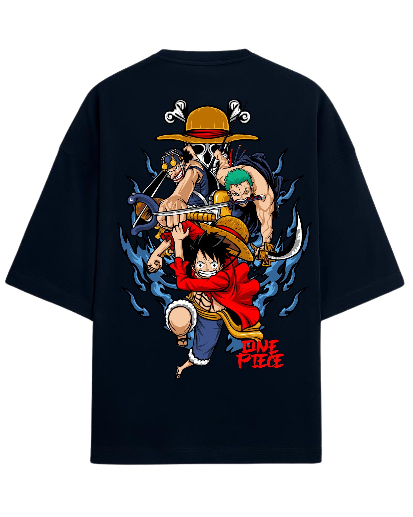 One Piece Graphic Oversized Tees | One Piece Graphic Tee | Premium 260 GSM Cotton Blend