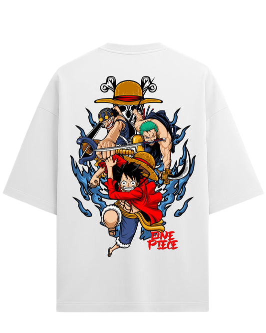 One Piece Graphic Oversized Tees | One Piece Graphic Tee | Premium 260 GSM Cotton Blend