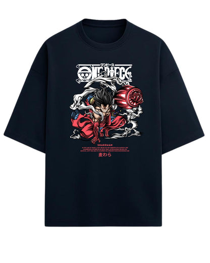 Luffy “Gear 4 Snakeman” Oversized T-Shirt | One Piece Graphic Tee | Premium 260 GSM Cotton