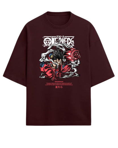 Luffy “Gear 4 Snakeman” Oversized T-Shirt | One Piece Graphic Tee | Premium 260 GSM Cotton