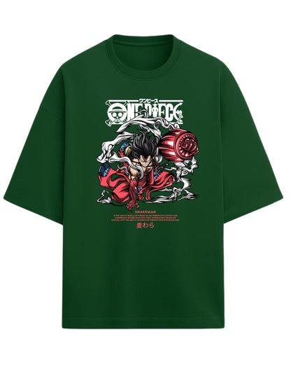 Luffy “Gear 4 Snakeman” Oversized T-Shirt | One Piece Graphic Tee | Premium 260 GSM Cotton