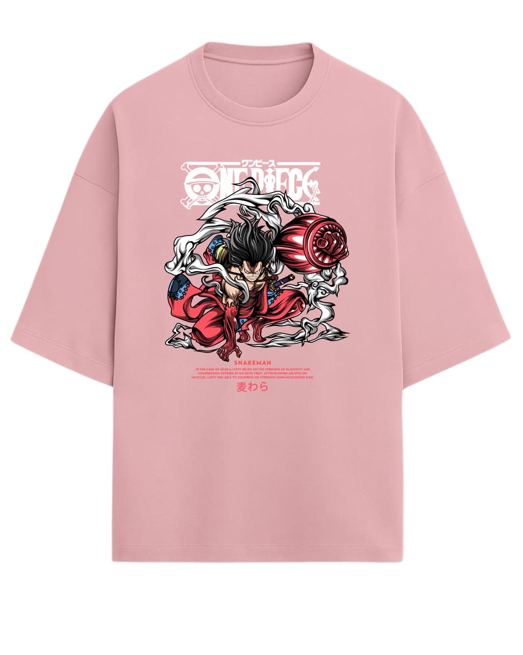 Luffy “Gear 4 Snakeman” Oversized T-Shirt | One Piece Graphic Tee | Premium 260 GSM Cotton