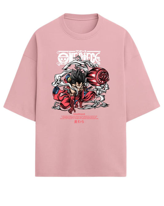 Luffy “Gear 4 Snakeman” Oversized T-Shirt | One Piece Graphic Tee | Premium 260 GSM Cotton