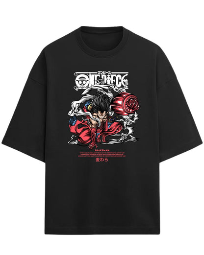 Luffy “Gear 4 Snakeman” Oversized T-Shirt | One Piece Graphic Tee | Premium 260 GSM Cotton