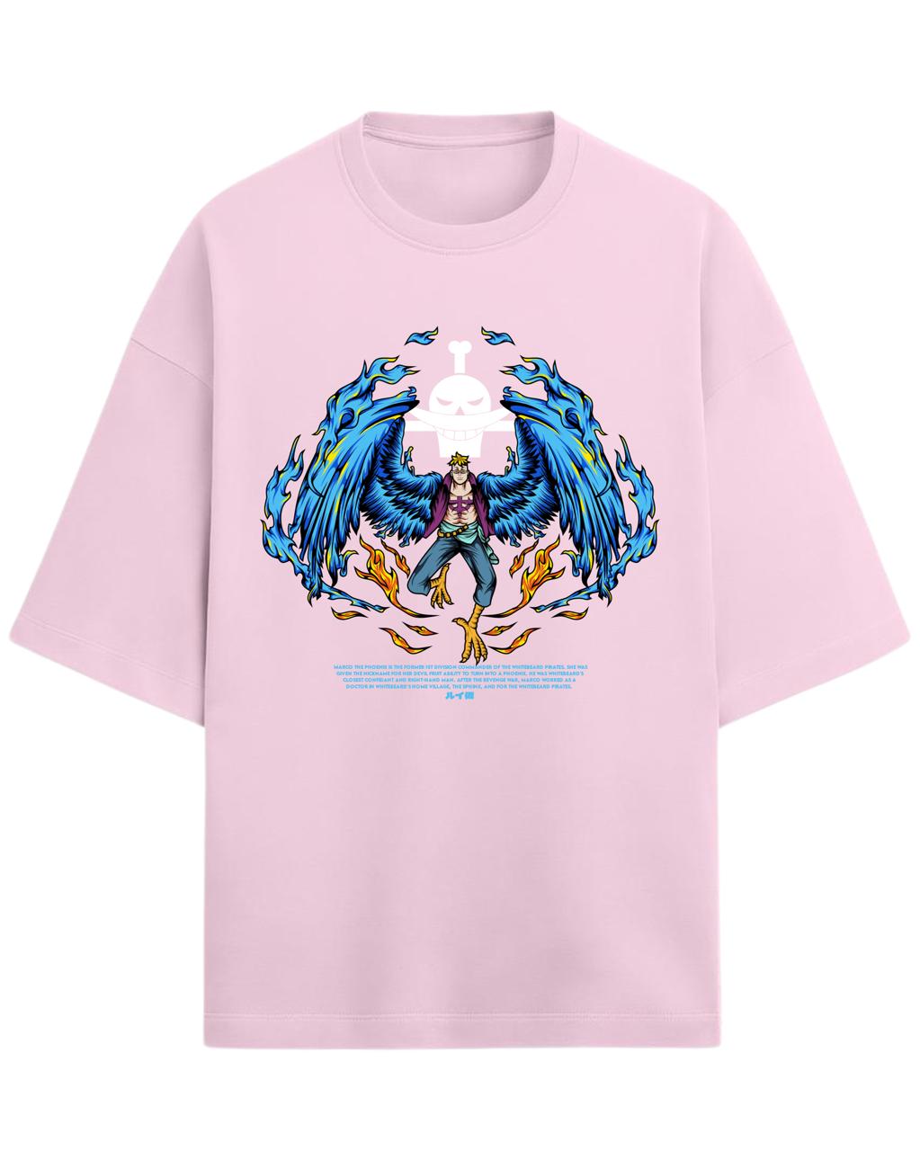 Marco “The Phoenix” Oversized T-Shirt | One Piece Graphic Tee | Premium 260 GSM Cotton
