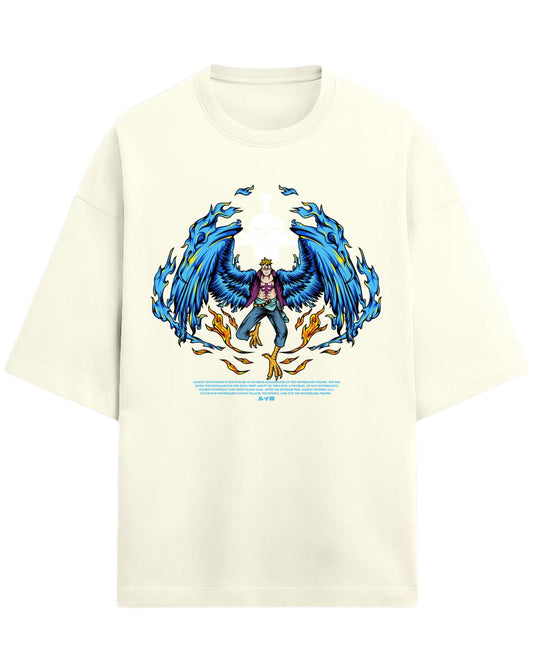 Marco “The Phoenix” Oversized T-Shirt | One Piece Graphic Tee | Premium 260 GSM Cotton