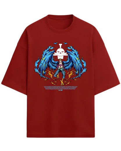 Marco “The Phoenix” Oversized T-Shirt | One Piece Graphic Tee | Premium 260 GSM Cotton