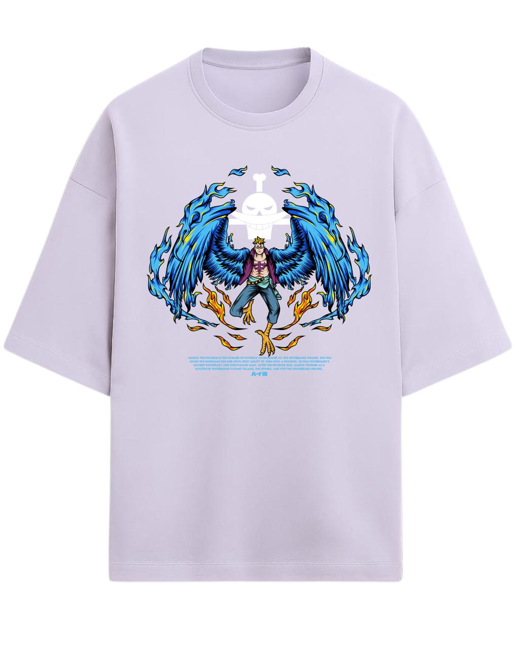 Marco “The Phoenix” Oversized T-Shirt | One Piece Graphic Tee | Premium 260 GSM Cotton