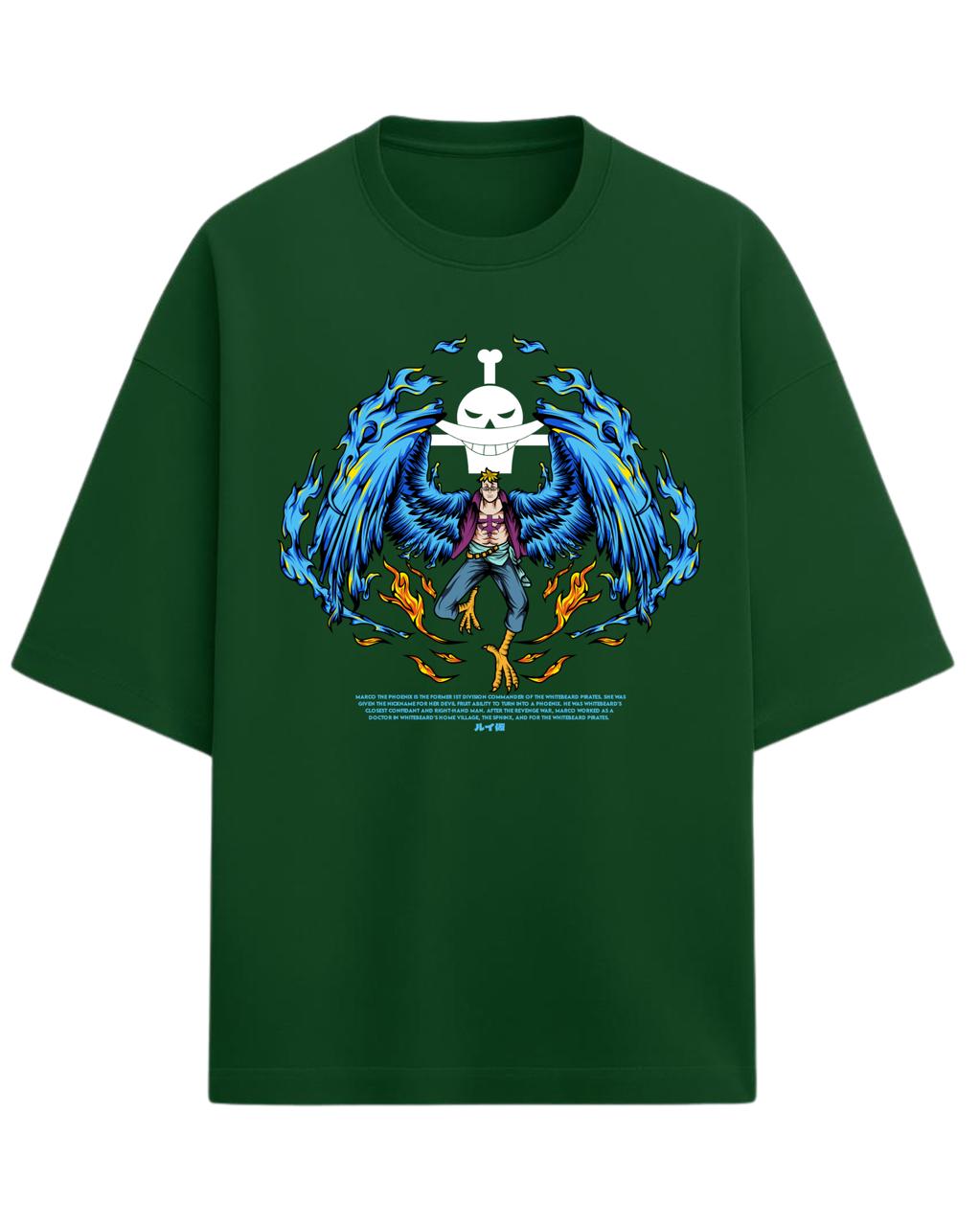 Marco “The Phoenix” Oversized T-Shirt | One Piece Graphic Tee | Premium 260 GSM Cotton