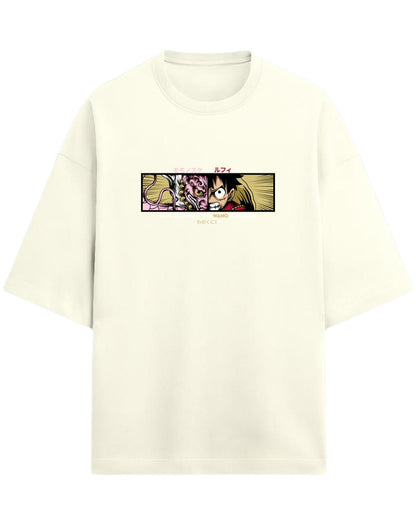 Luffy x Momonosuke “Wano Kingdom” Oversized T-Shirt | One Piece Graphic Tee | Premium 260 GSM Cotton