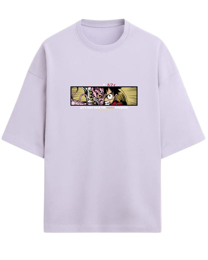 Luffy x Momonosuke “Wano Kingdom” Oversized T-Shirt | One Piece Graphic Tee | Premium 260 GSM Cotton