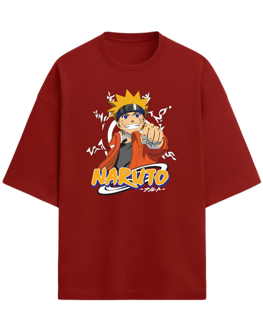 Naruto “Believe It!” Oversized T-Shirt | Naruto Shippuden Graphic Tee | Premium 260 GSM Cotton