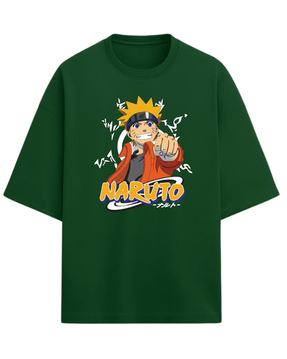 Naruto “Believe It!” Oversized T-Shirt | Naruto Shippuden Graphic Tee | Premium 260 GSM Cotton