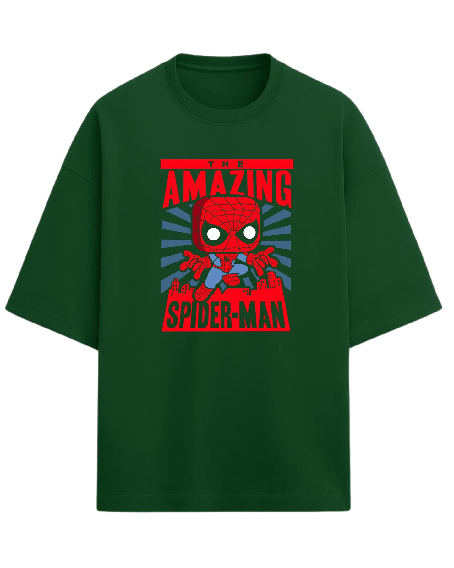 Spider-Man “The Amazing Hero” Oversized T-Shirt | Marvel Classic Graphic Tee | Premium 260 GSM Cotton
