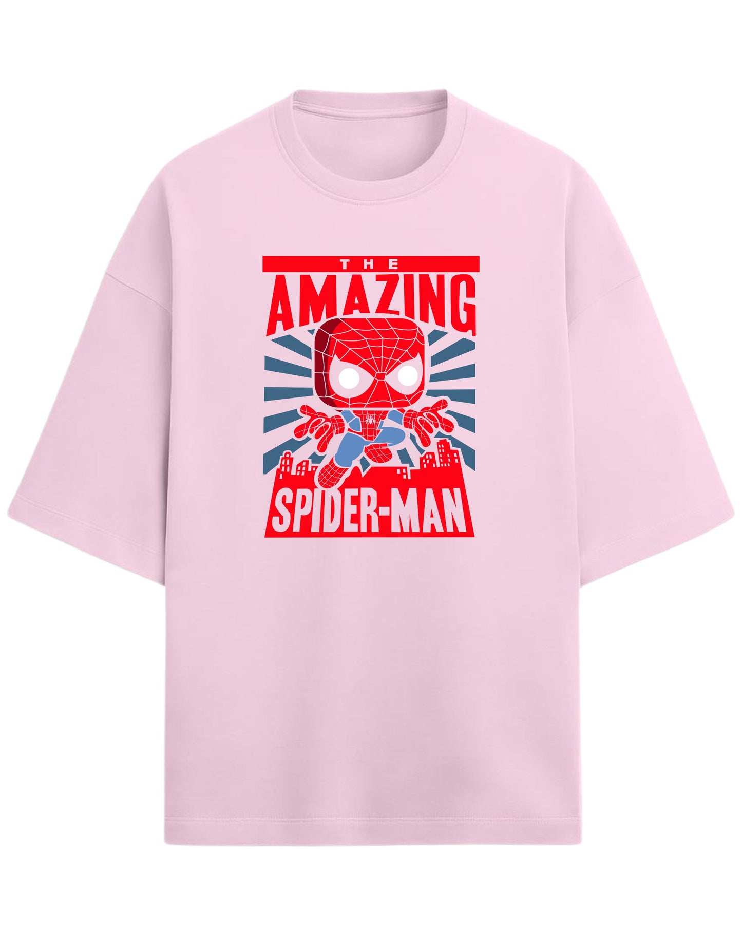 Spider-Man “The Amazing Hero” Oversized T-Shirt | Marvel Classic Graphic Tee | Premium 260 GSM Cotton