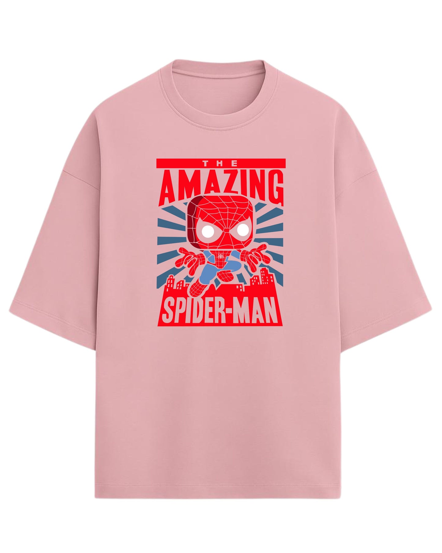 Spider-Man “The Amazing Hero” Oversized T-Shirt | Marvel Classic Graphic Tee | Premium 260 GSM Cotton