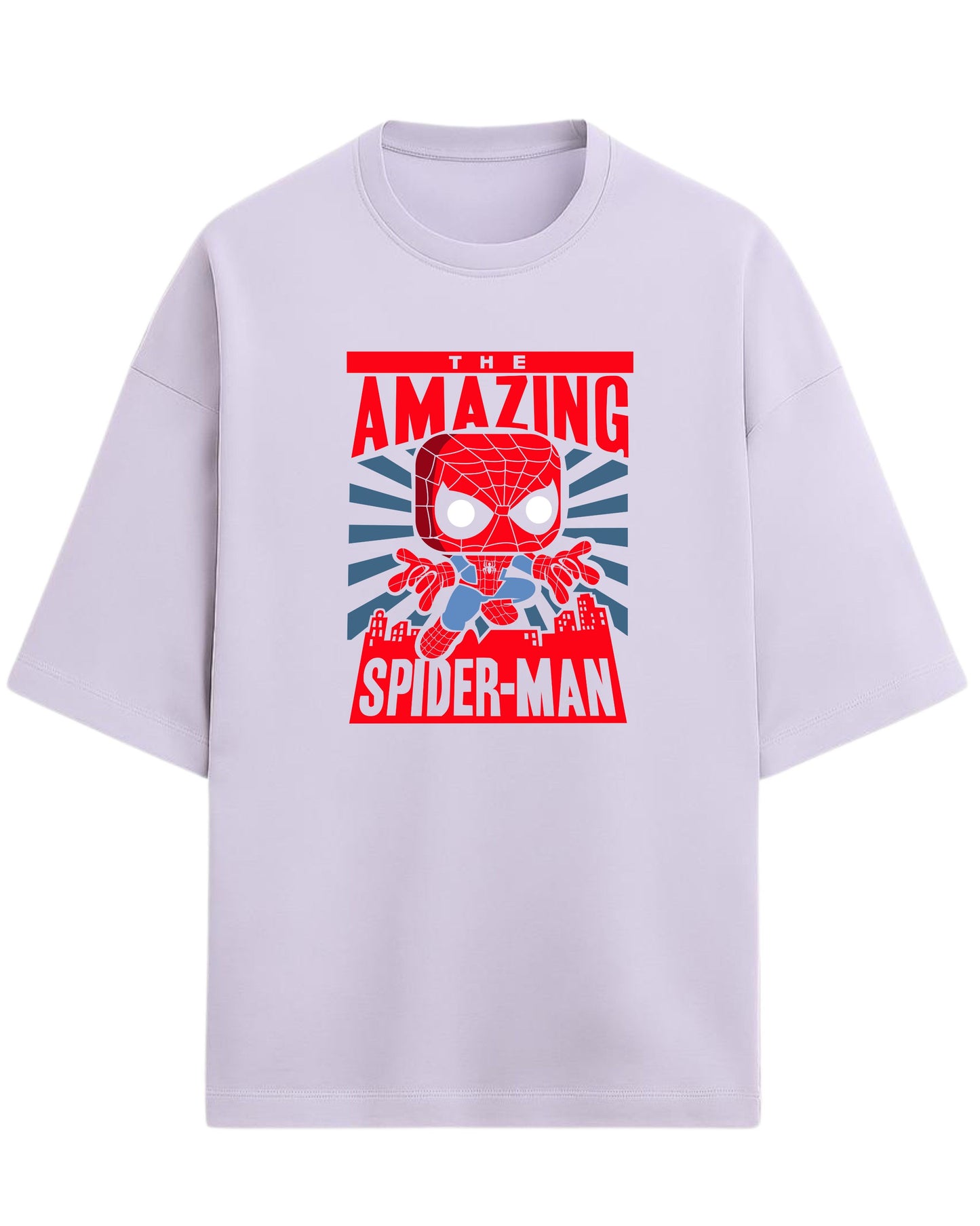 Spider-Man “The Amazing Hero” Oversized T-Shirt | Marvel Classic Graphic Tee | Premium 260 GSM Cotton