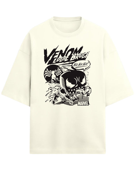 Venom “Eddie Brock Chaos” Oversized T-Shirt | Marvel Villain Graphic Tee | Premium 260 GSM Cotton