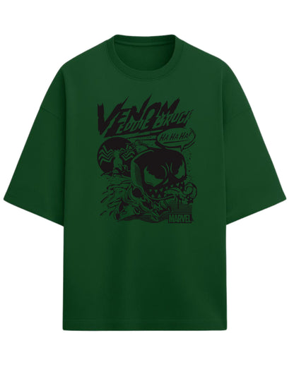 Venom “Eddie Brock Chaos” Oversized T-Shirt | Marvel Villain Graphic Tee | Premium 260 GSM Cotton