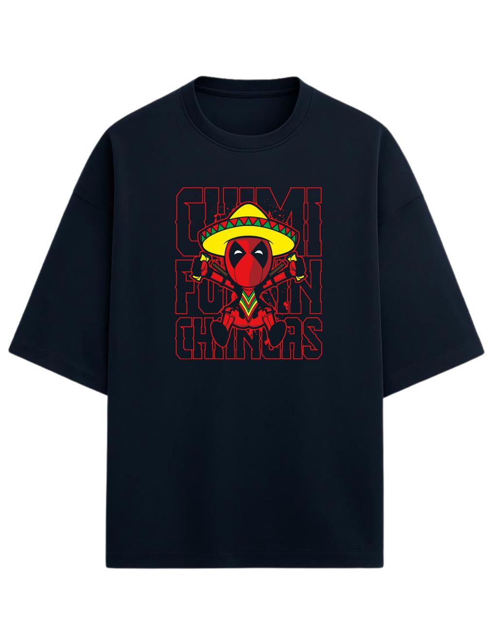 Deadpool “Chimichanga Time” Oversized T-Shirt | Marvel Graphic Tee | Premium 260 GSM Cotton