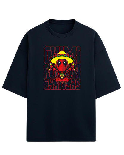 Deadpool “Chimichanga Time” Oversized T-Shirt | Marvel Graphic Tee | Premium 260 GSM Cotton