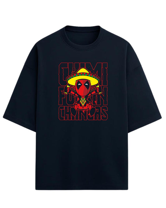 Deadpool “Chimichanga Time” Oversized T-Shirt | Marvel Graphic Tee | Premium 260 GSM Cotton