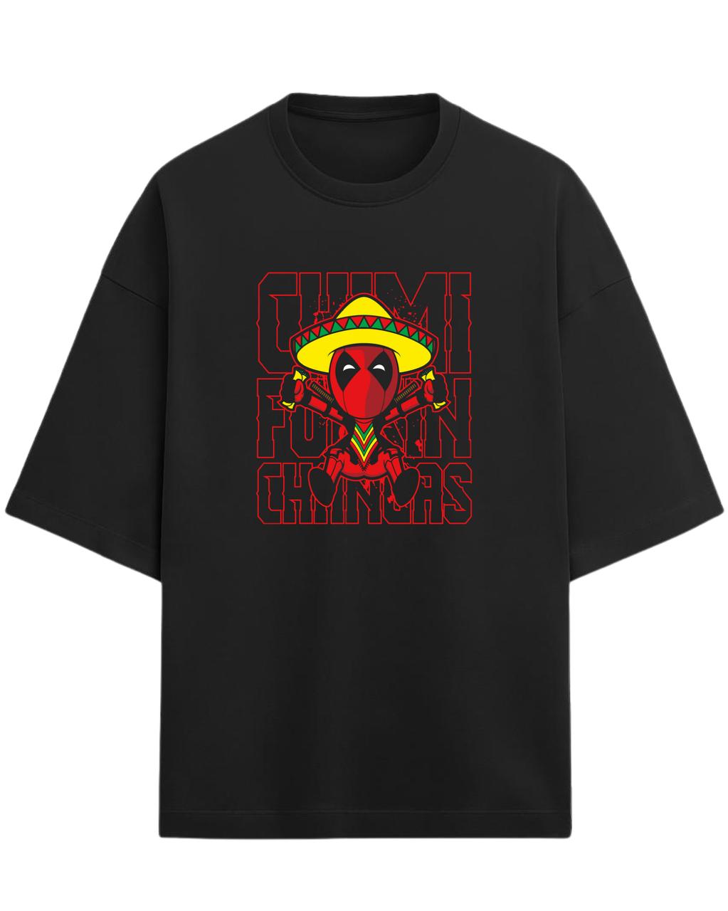 Deadpool “Chimichanga Time” Oversized T-Shirt | Marvel Graphic Tee | Premium 260 GSM Cotton