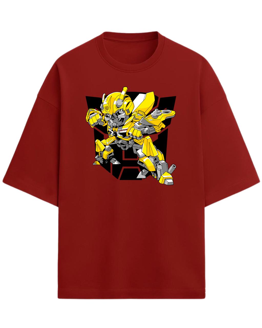 Bumblebee “Autobot Hero” Oversized T-Shirt | Transformers Graphic Tee | Premium 260 GSM Cotton