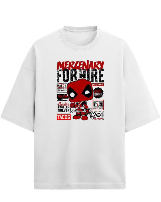 Deadpool “Merc with a Mouth” Oversized T-Shirt | Marvel Graphic Tee | Premium 260 GSM Cotton