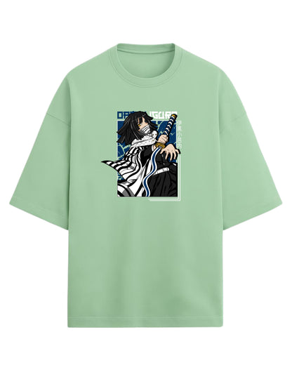 Obanai Iguro Serpent Hashira Oversized T-Shirt | Demon Slayer Anime Graphic Tee | Premium 260 GSM Cotton