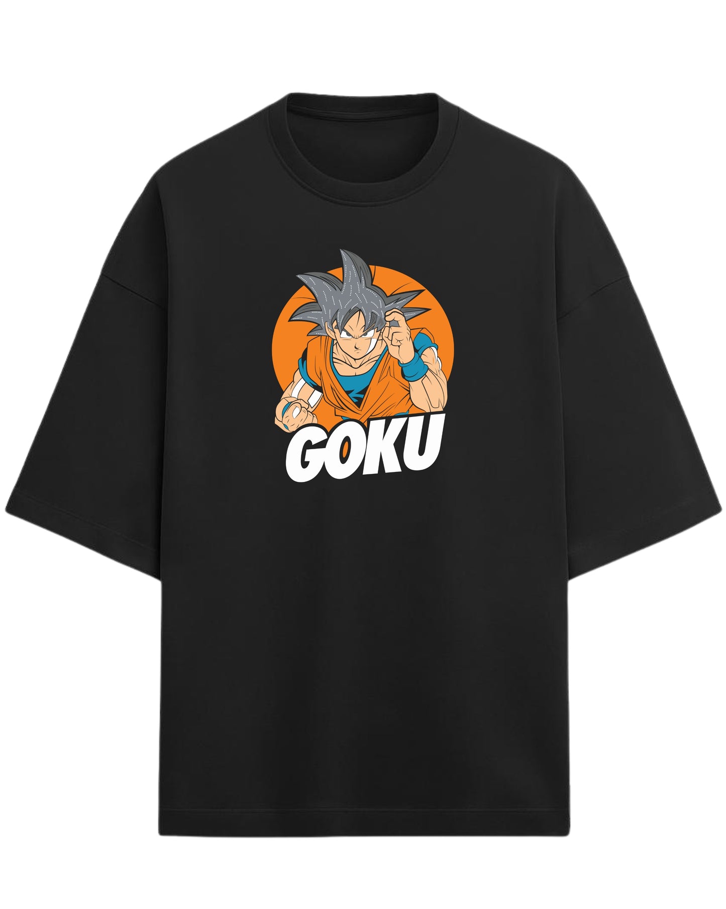Ultra Instinct Goku Oversized Tees | Dragon Ball Z Graphic Tee | Premium 260 GSM Cotton Blend