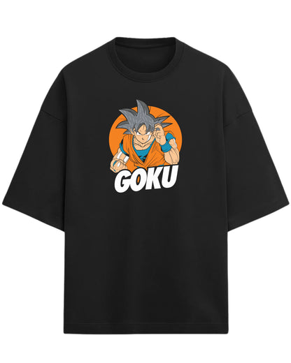 Ultra Instinct Goku Oversized Tees | Dragon Ball Z Graphic Tee | Premium 260 GSM Cotton Blend