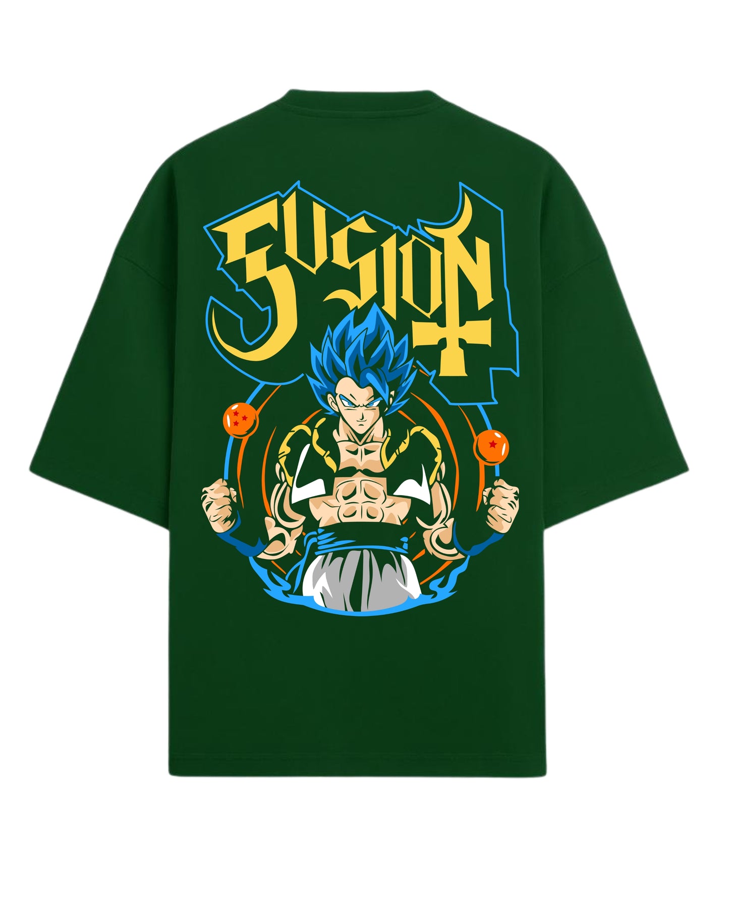 Fusion Power Oversized T-Shirt | Dragon Ball Super Graphic Tee | Premium 260 GSM Cotton Blend