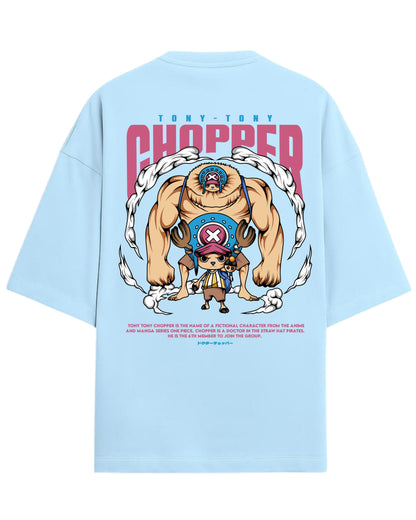 Tony Tony Chopper Oversized Tees | One Piece Anime Graphic Tee | Premium 260 GSM Cotton Blend