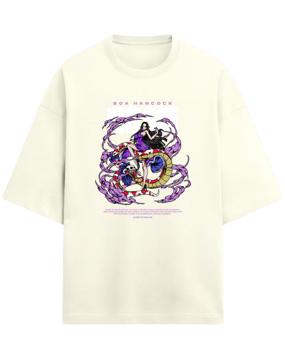 Boa Hancock Oversized Tees | One Piece Anime Graphic Tee | Premium 260 GSM Cotton Blend