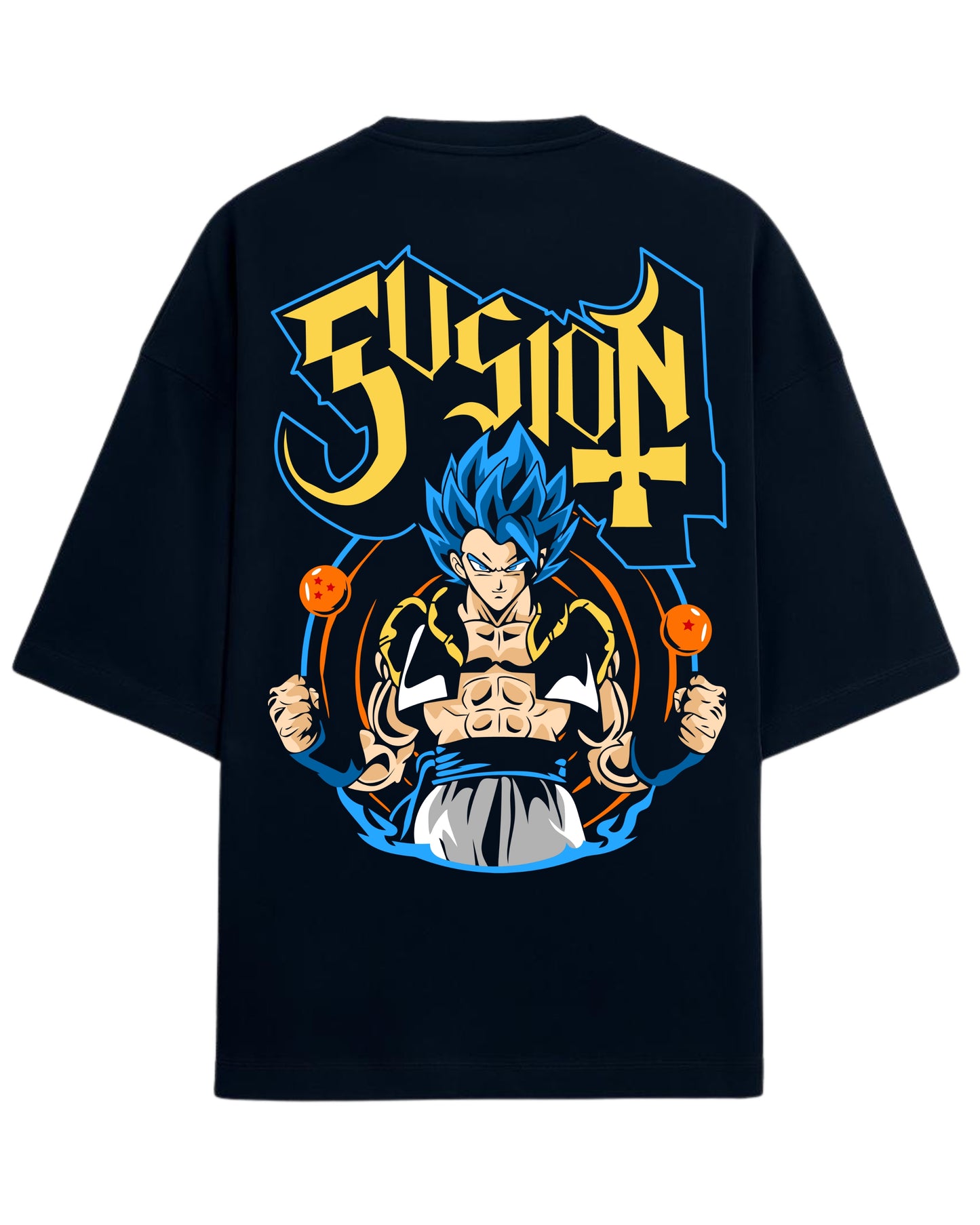 Fusion Power Oversized T-Shirt | Dragon Ball Super Graphic Tee | Premium 260 GSM Cotton Blend
