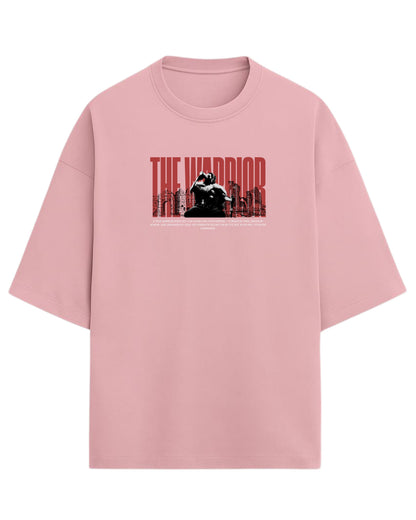 THE WARRIOR Terry Oversized T-Shirt | Bold Motivational Graphic Tee| 100% Premium Cotton