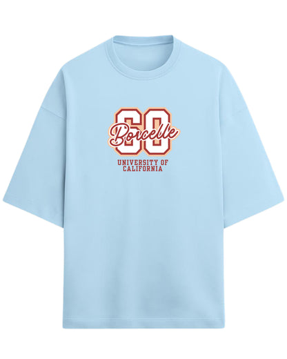 60 Borcelle Oversized T-Shirt | University of California Graphic Tee | Premium 260 GSM Cotton