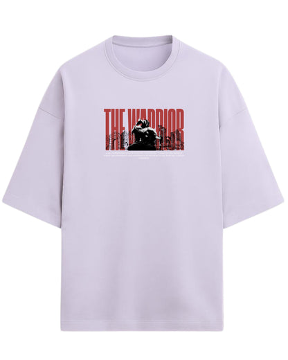 THE WARRIOR Terry Oversized T-Shirt | Bold Motivational Graphic Tee| 100% Premium Cotton