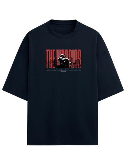 THE WARRIOR Terry Oversized T-Shirt | Bold Motivational Graphic Tee| 100% Premium Cotton