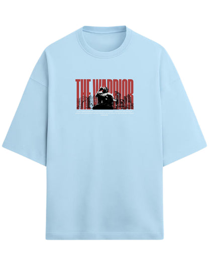 THE WARRIOR Terry Oversized T-Shirt | Bold Motivational Graphic Tee| 100% Premium Cotton