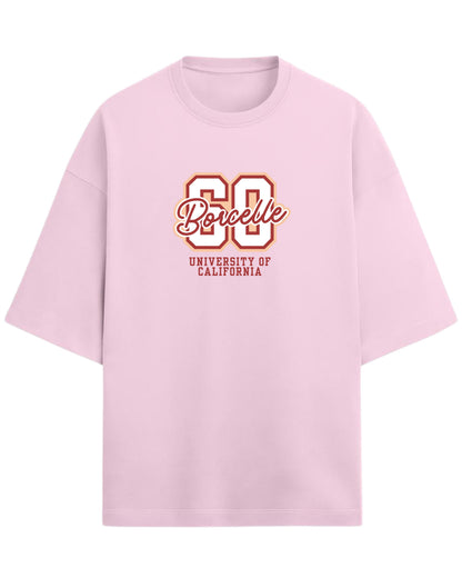 60 Borcelle Oversized T-Shirt | University of California Graphic Tee | Premium 260 GSM Cotton