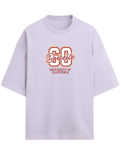 60 Borcelle Oversized T-Shirt | University of California Graphic Tee | Premium 260 GSM Cotton