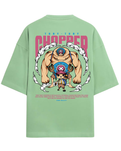 Tony Tony Chopper Oversized Tees | One Piece Anime Graphic Tee | Premium 260 GSM Cotton Blend
