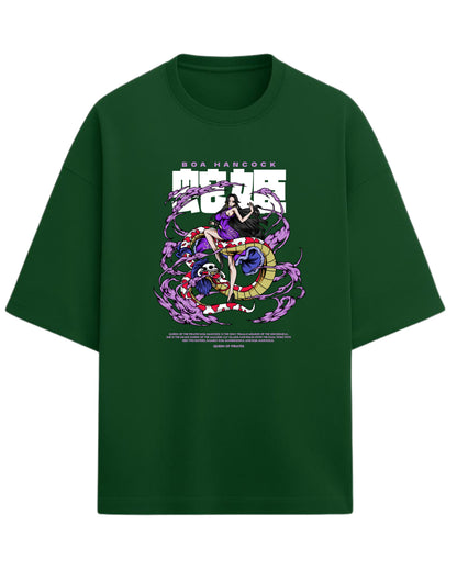 Boa Hancock Oversized Tees | One Piece Anime Graphic Tee | Premium 260 GSM Cotton Blend
